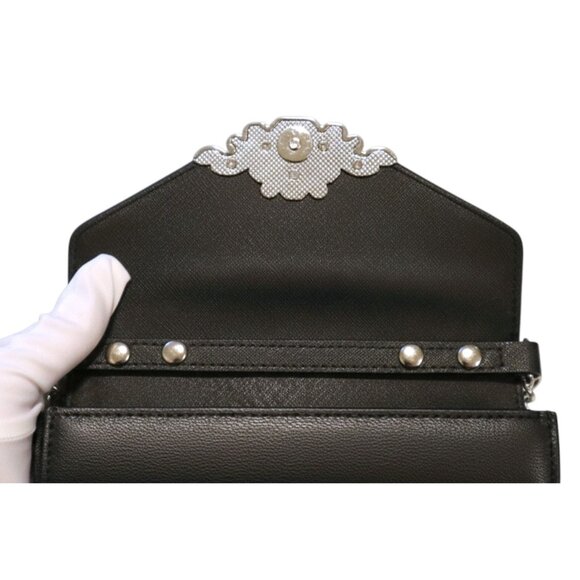 Nine West Embellished Crossbody Black Wallet on Chain Date-night Aesthetics - Picture 6 of 6